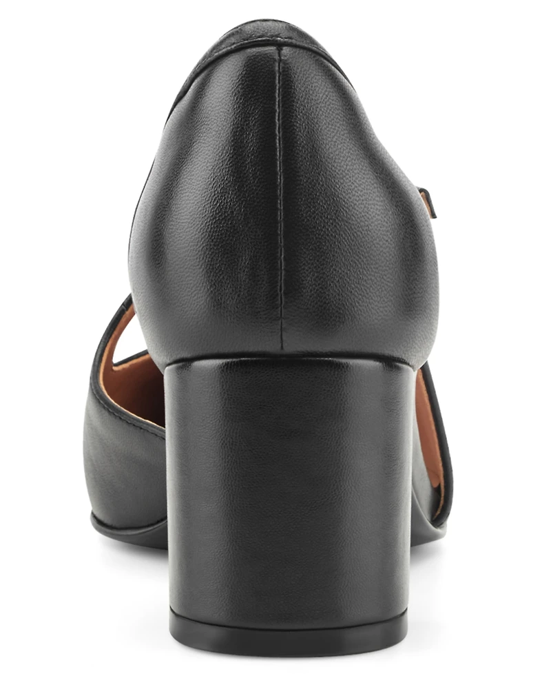 Easy Spirit Women's Nerina eFlex Leather d'Orsay Asymmetrical Pumps