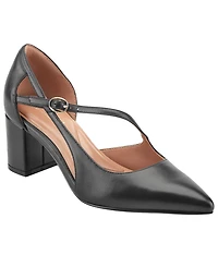 Easy Spirit Women's Nerina eFlex Leather d'Orsay Asymmetrical Pumps