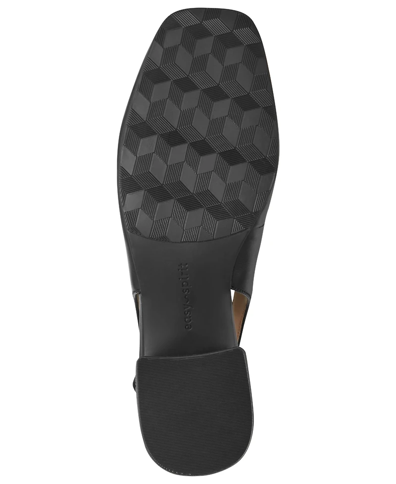 Easy Spirit Women's Farida eFlex Leather Moc Toe Buckle Pumps