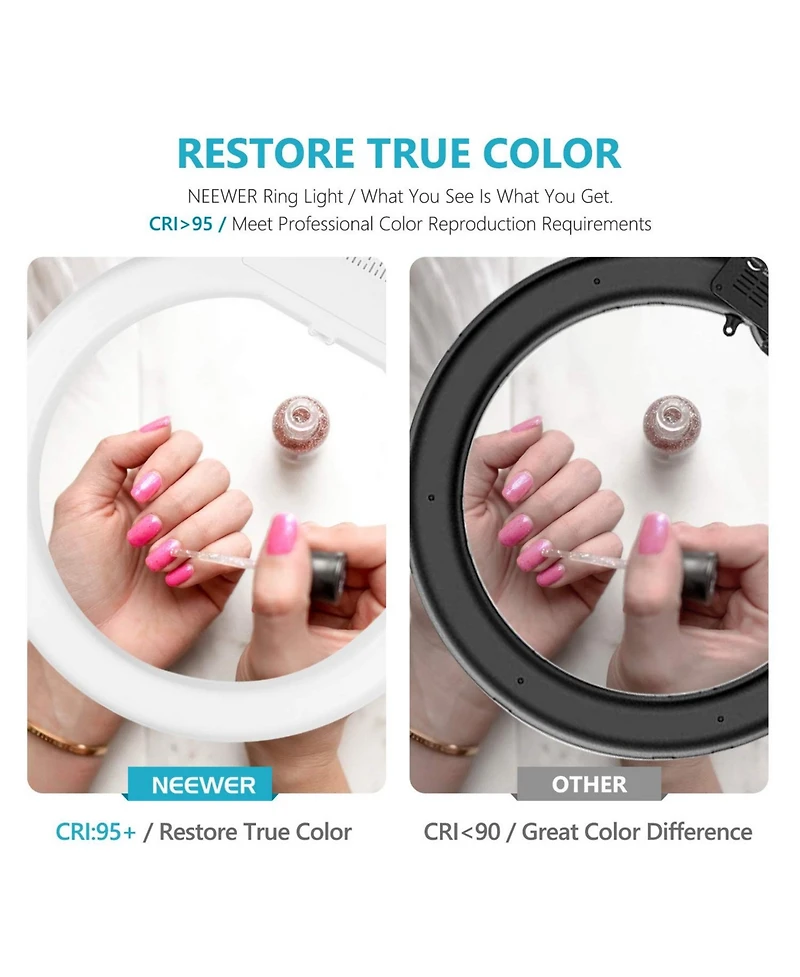 Neewer Rl-18 Ring Light with 18 Inch, 55W for select iPhone models