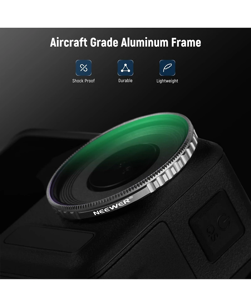 Neewer ND8 Camera Lens Accessory with Cpl, ND8, ND16 for select Dji Osmo Action models