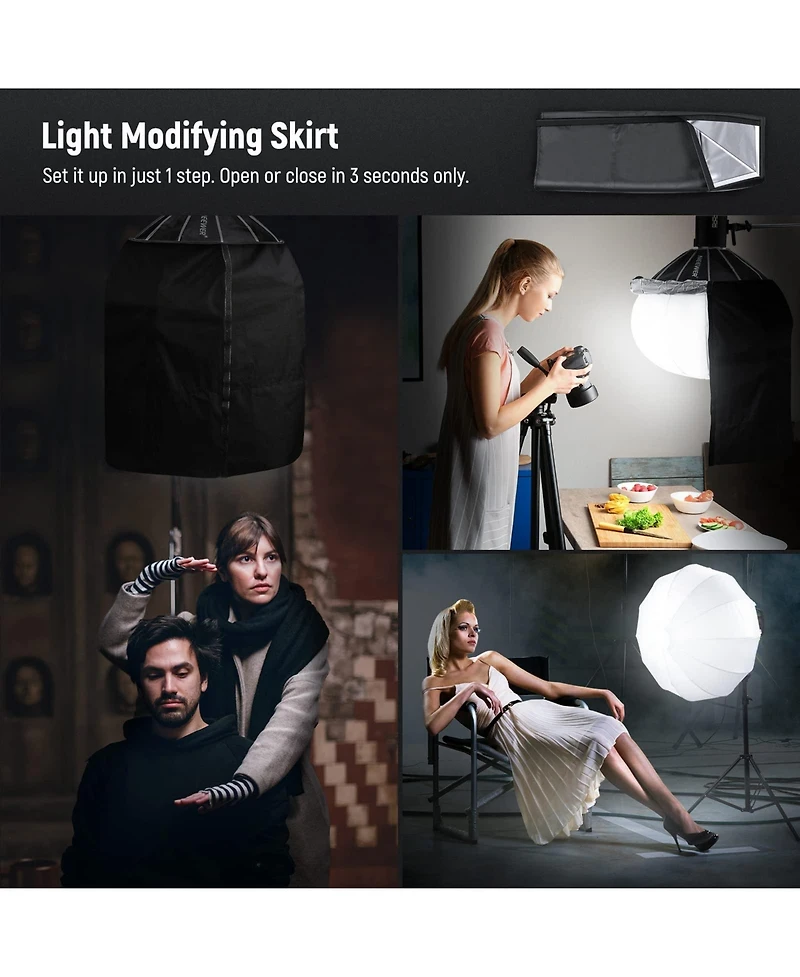 Neewer CB60 Softbox with 65cm, 60x for Aputure 600d Amaran 60x Godox SL60W
