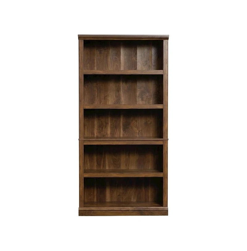 Bison Office Walnut Finish Storage Bookcase with Versatile Shelving for Home or Office