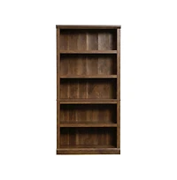 Bison Office Walnut Finish Storage Bookcase with Versatile Shelving for Home or Office