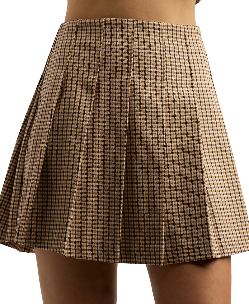 Bcx Juniors' Pleated A-Line Mini Skirt