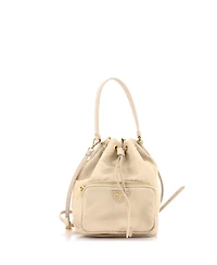Pre-Owned Prada Small Drawstring Bucket Bag Tessuto