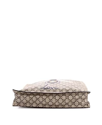 Pre-Owned Gucci Tall Convertible Soft Open Tote Printed Gg Coated Canvas
