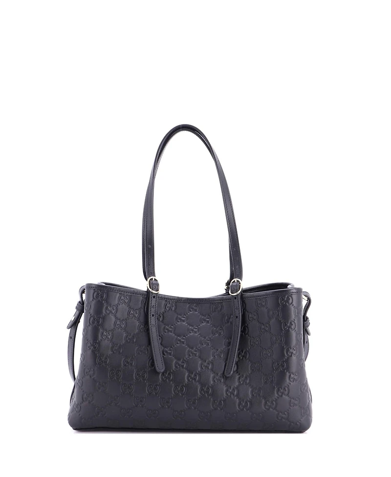 Pre-Owned Gucci Medium Emblem Tote Guccissima Leather