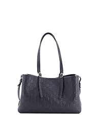 Pre-Owned Gucci Medium Emblem Tote Guccissima Leather