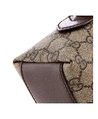 Pre-Owned Gucci Small Ophidia Dome Shoulder Bag Gg Coated Canvas