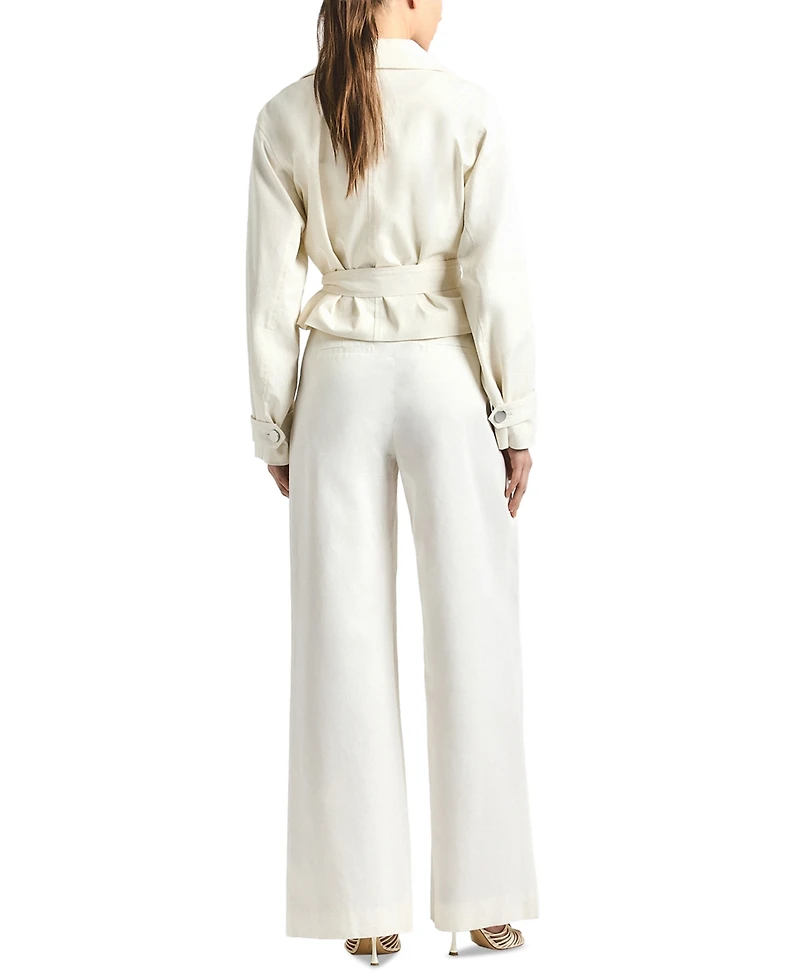 Derek Lam 10 Crosby Women's Juliana Mid-Rise Wide-Leg Trousers