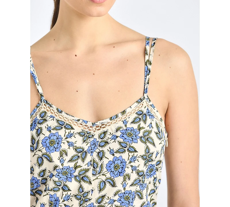 Derek Lam 10 Crosby Women's Adair Printed Cotton Double Strap Midi Dress