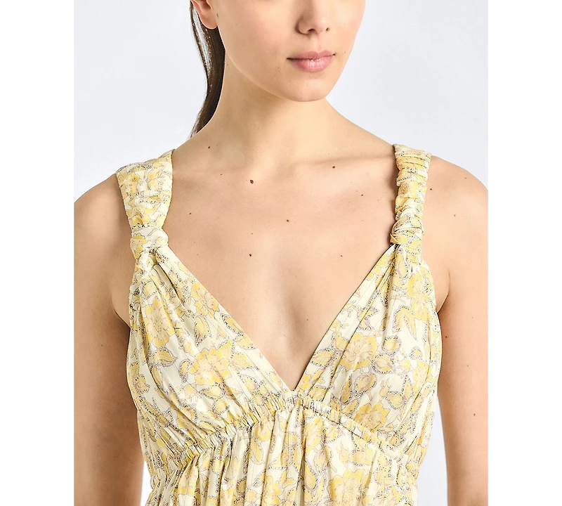 Derek Lam 10 Crosby Women's Sorrel Printed V-Neck Voile Midi Dress