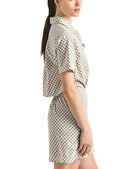 Derek Lam 10 Crosby Women's Delaney Mini Check Shirting Open Back Dress