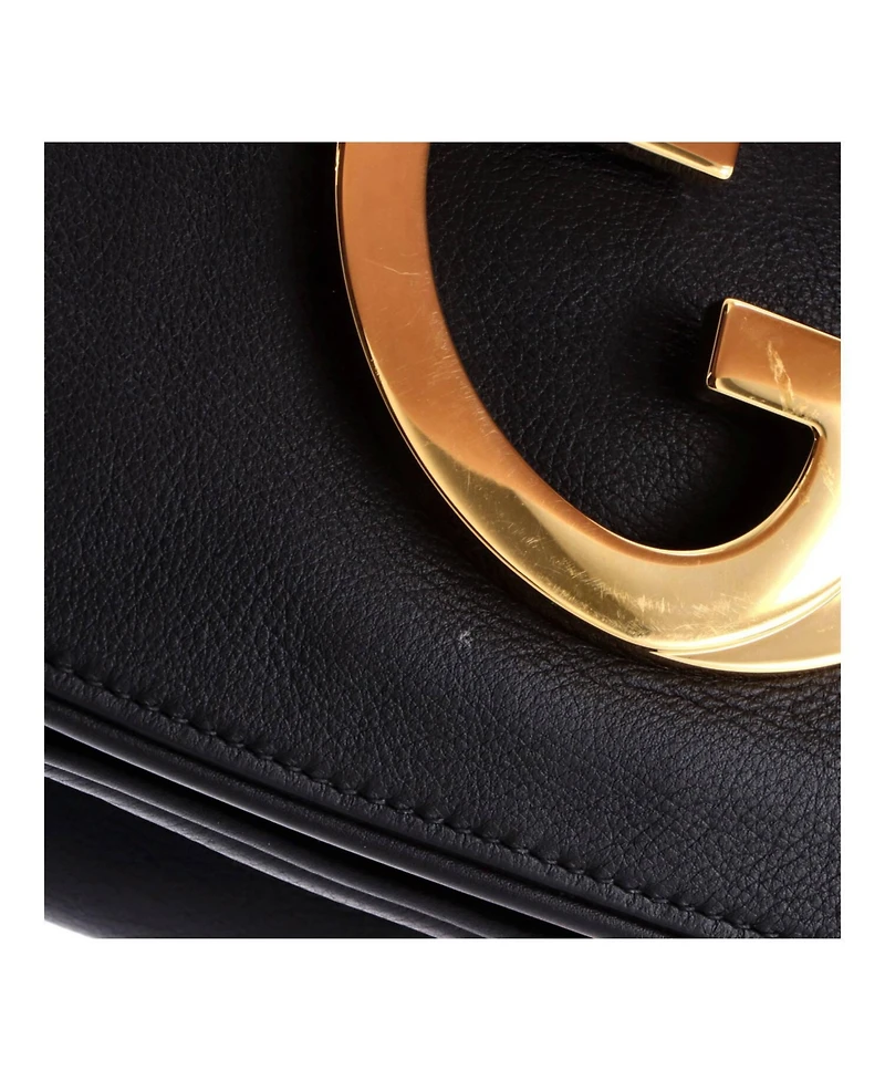 Pre-Owned Gucci Medium Web Blondie Shoulder Flap Bag Leather