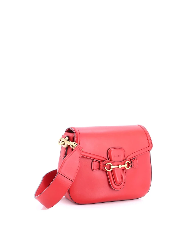 Pre-Owned Gucci Medium Lady Web Shoulder Bag Leather