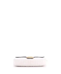 Pre-Owned Fendi Medium Baguette Nm Bag Zucca Embossed Leather