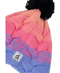 Deux par Deux Toddler Girl's (2-4) Winter Peruvian Knit Hat with Pompom Gradient