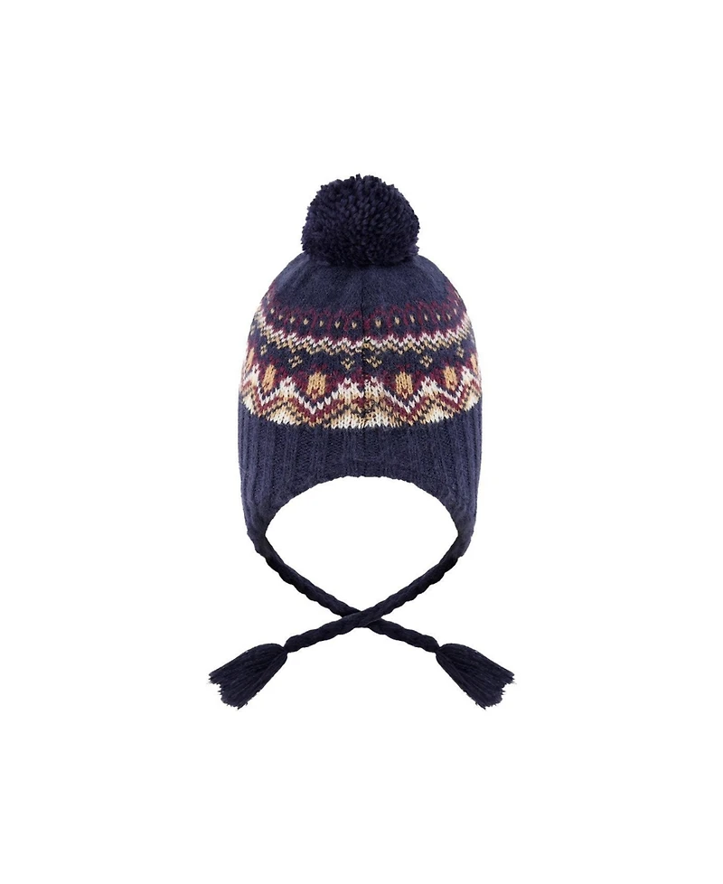 Deux par Deux Toddler Boy Winter (2-4) Peruvian Knit Hat with Pompom