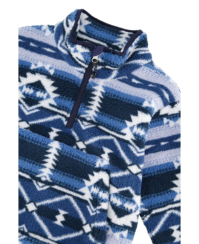 Deux par Toddler Boy (2T-5T) Mid-Season Plush Pullover Jacket Aztec