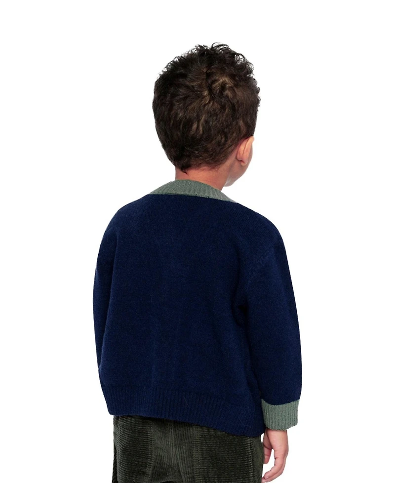 Deux par Deux Baby Boys (12M-24M) Knit Cardigan with Dino