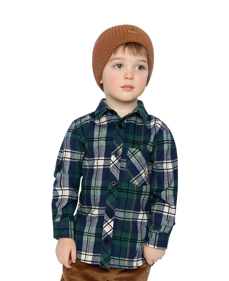 Deux par Little and Big Boy (6-12) Plaid Shirt