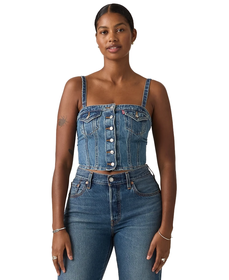 Levi's Premium Women's Sleeveless Denim Tube Top
