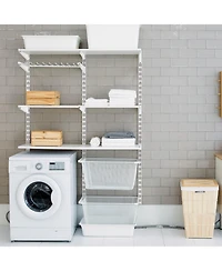 Xdovet Rail Upright Wall Shelving System Adjustable Bracket Heavy Duty Metal Support Kitchen Closet Home Indoor