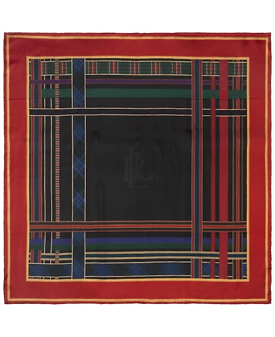 Lauren Ralph Lauren Logo Ribbon Border Square Scarf