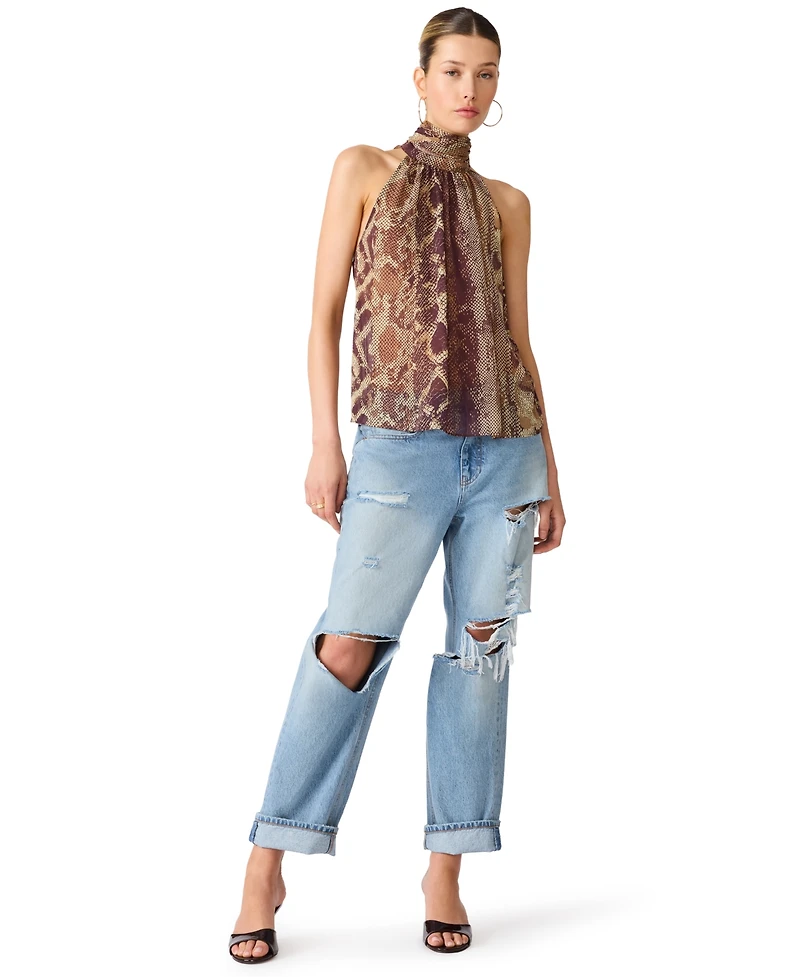 Steve Madden Women's Alexane Halter Sleeveless Top