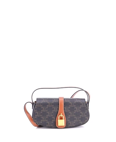 Pre-Owned Celine Tabou Clutch with Strap Triomphe Coated Canvas