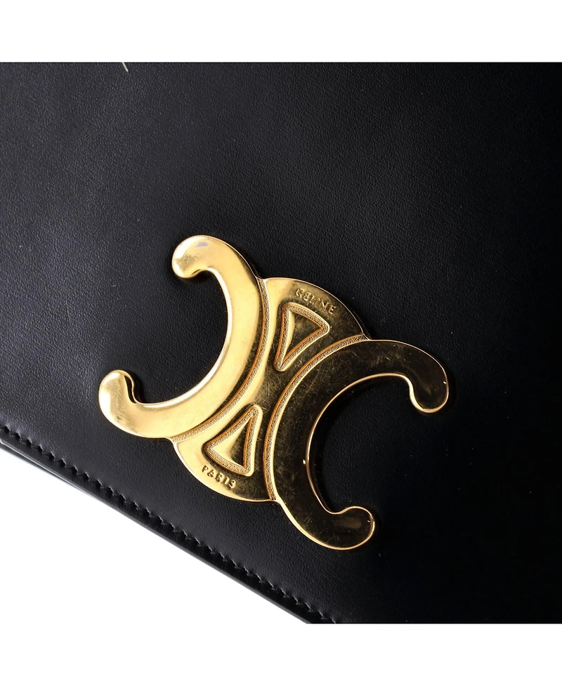 Pre-Owned Celine Trapeze Triomphe Shoulder Bag Smooth Calfskin