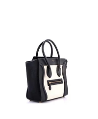 Pre-Owned Celine Micro Bicolor Luggage Bag Leather