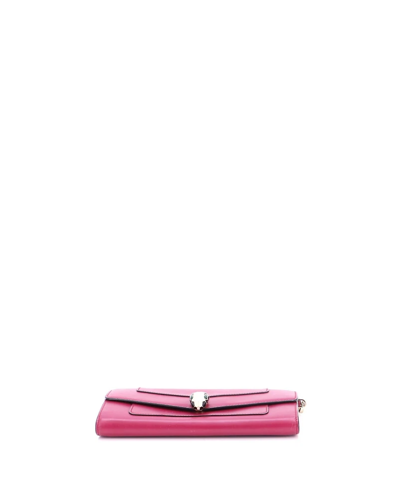 Pre-Owned Bvlgari Long Serpenti Forever Wallet on Chain Leather