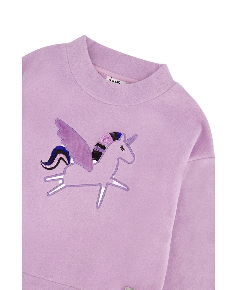 Deux par Toddler Girls Bi-Material Dress
