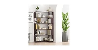 Flynama Freestanding Corner Bookshelf with Anti-Tip Design