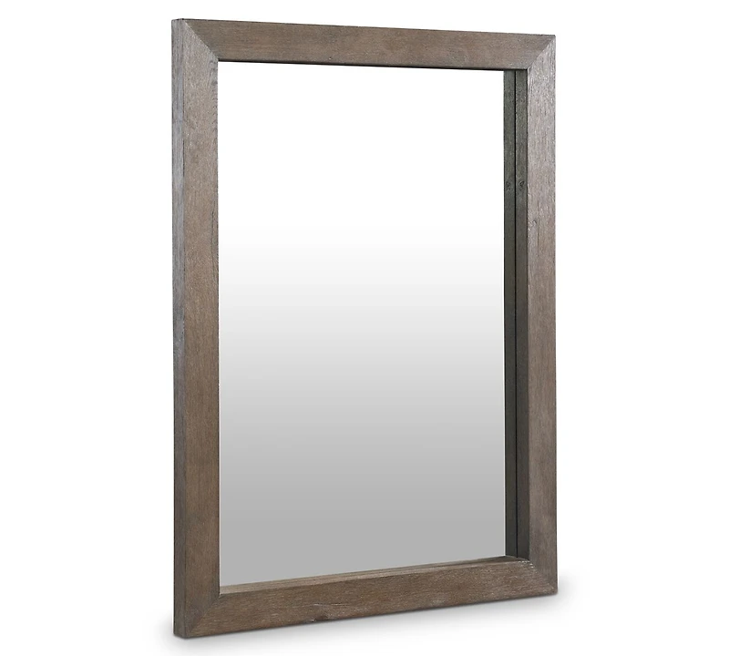Bernhardt Outline Textured 48" Wood Finished Mirror