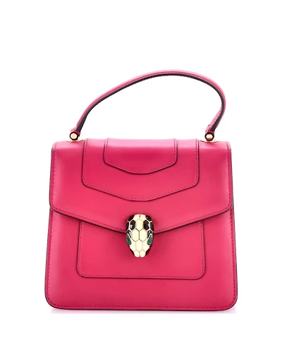Pre-Owned Bvlgari Small Serpenti Forever Top Handle Bag Leather