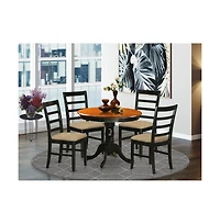 East West Furniture ANPF5-blk-c Dining furniture set