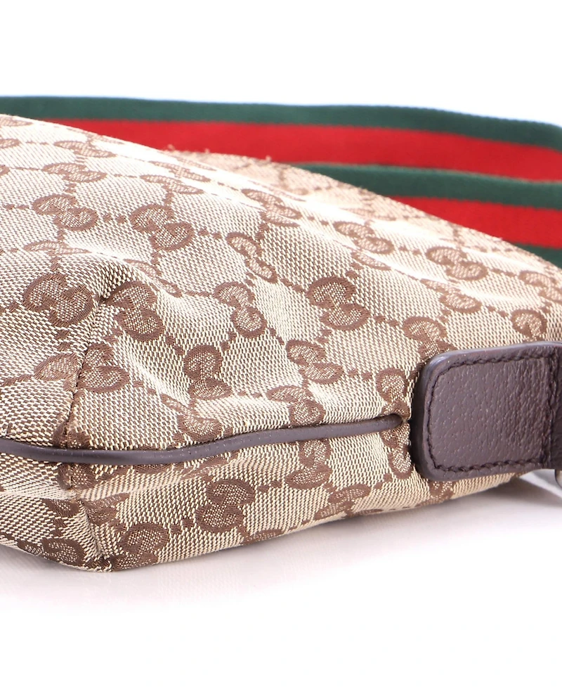 Pre-Owned Gucci Small Web Strap Messenger Bag Gg Canvas
