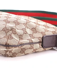 Pre-Owned Gucci Small Web Strap Messenger Bag Gg Canvas
