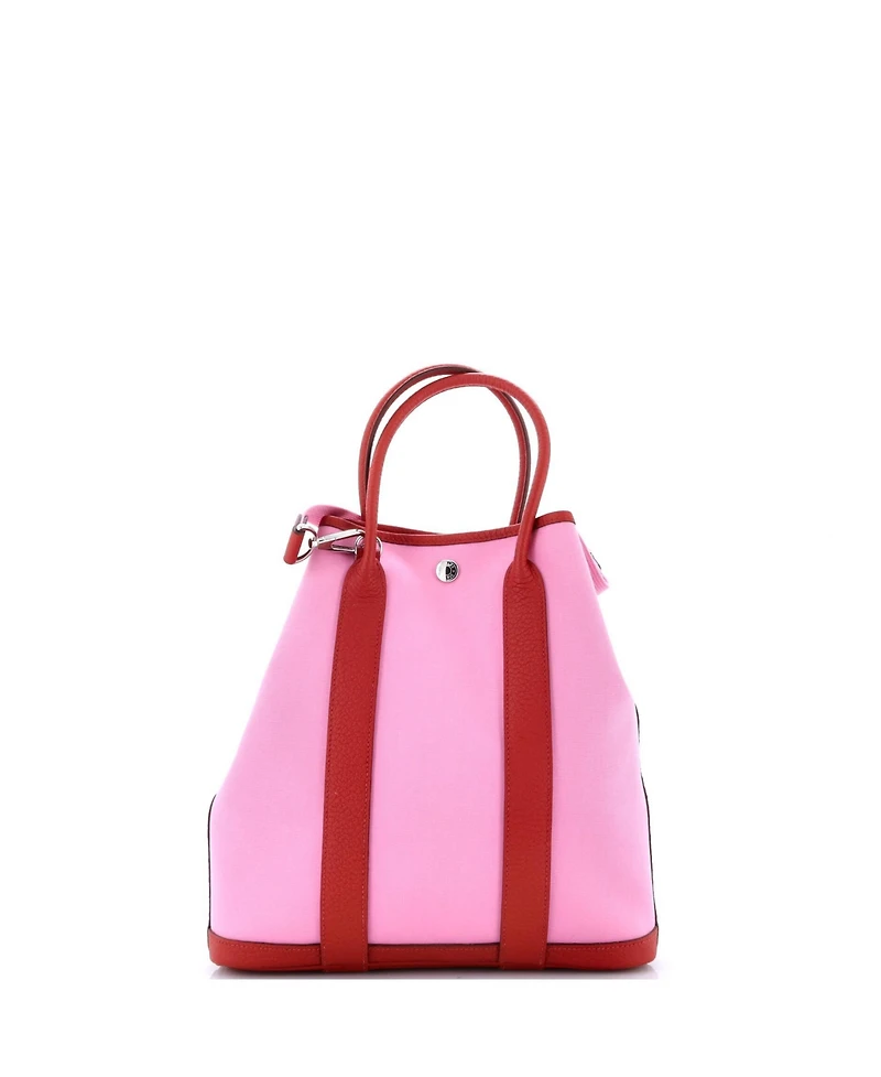 Pre-Owned HERMES Garden File Tote Toile and Leather