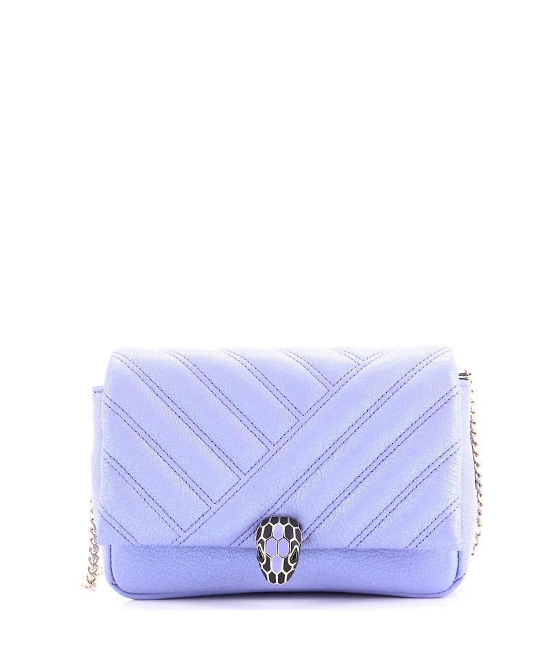 Pre-Owned Bvlgari Mini Serpenti Cabochon Shoulder Bag Diagonal Quilted Leather