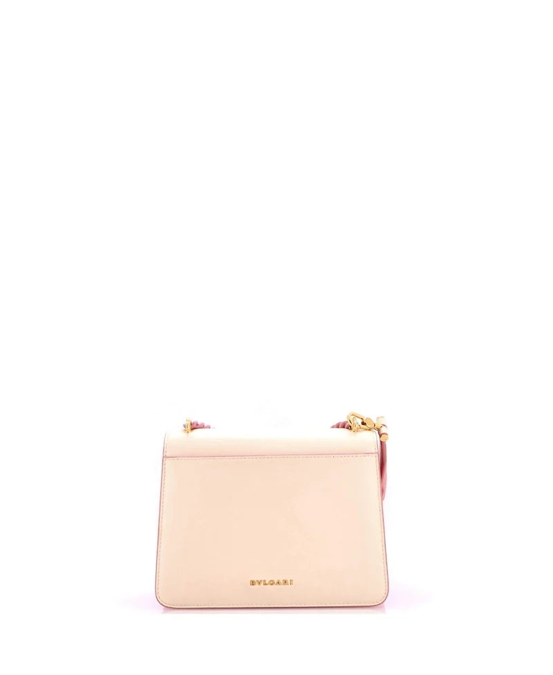 Pre-Owned Bvlgari Small Serpenti Forever Maxi Chain Heart Pouch Crossbody Bag Leather