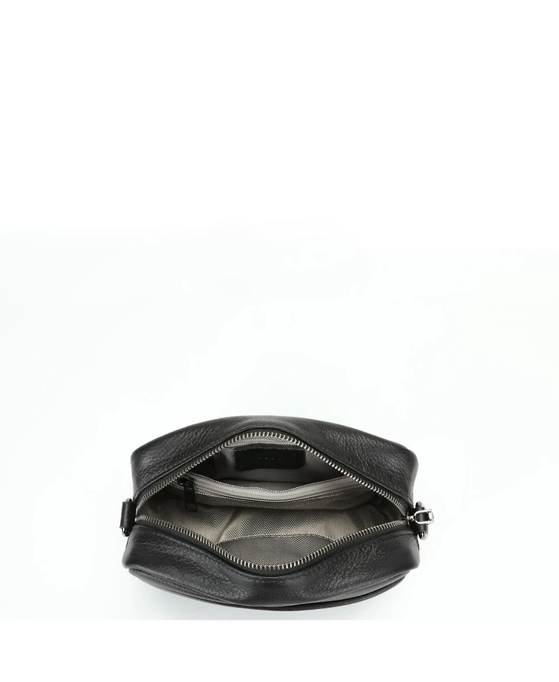 Susu Avery Pebble Leather Camera Bag Structured Crossbody Purse with Wide Strap