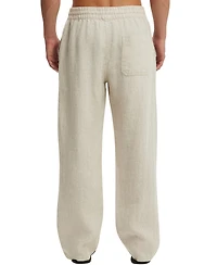 Cotton On Men's Baggy Worker Linen Relaxed-Fit Pants