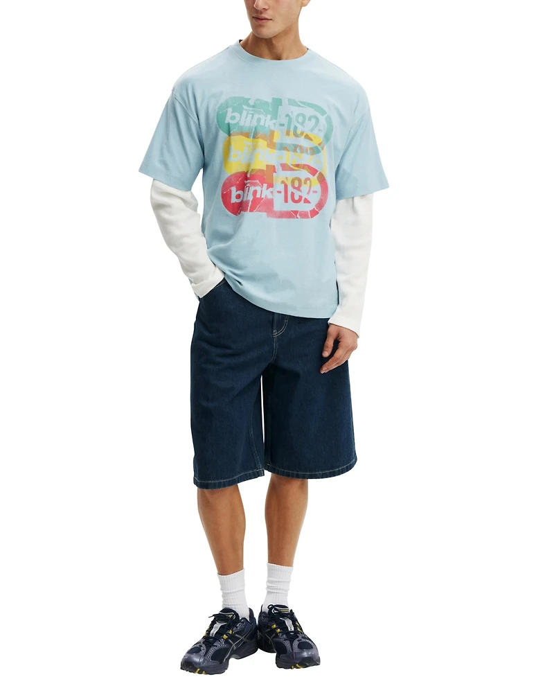 Cotton On Men's Premium Graphics Music Crewneck T-Shirt