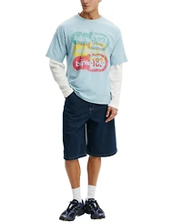 Cotton On Men's Premium Graphics Music Crewneck T-Shirt
