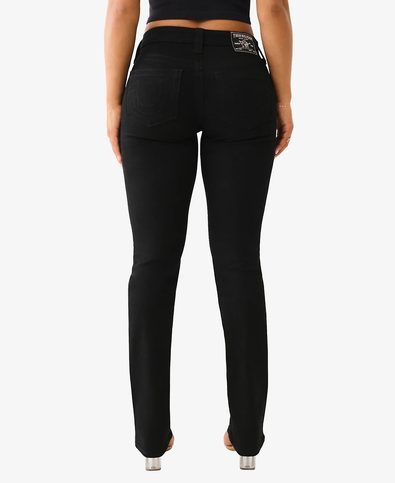 True Religion Women's Billie Mid-Rise Straight Jeans