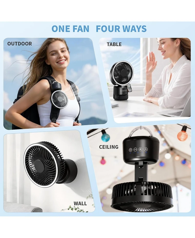 Cowsar 12-Inch Quiet Desk Fan with Remote and 10-Hour Timer